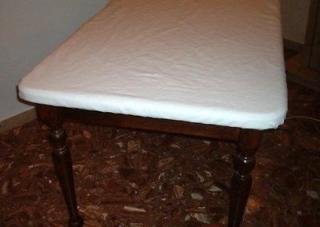 Mollettone Salvatavolo Copritavolo Sottotovaglia - Tavolo rettangolare cm. 135x220 - Colore bianco