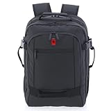 GLADIATOR Mochila Polar, 30x40x20 cm, Negro, Poliéster Repelente al Agua, 24L, con Compartimento Portátil 14', Apertura Maleta, para Viaje