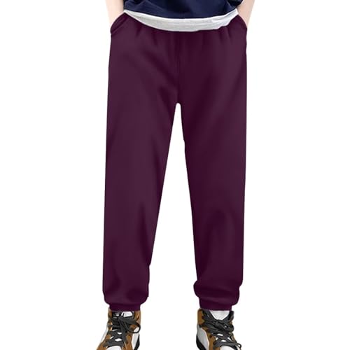 AmzPrint Girls Sweatpants Casual Solid Color Jogger Running Bottoms Lounge Pants Comfy Sweatpants with Pockets