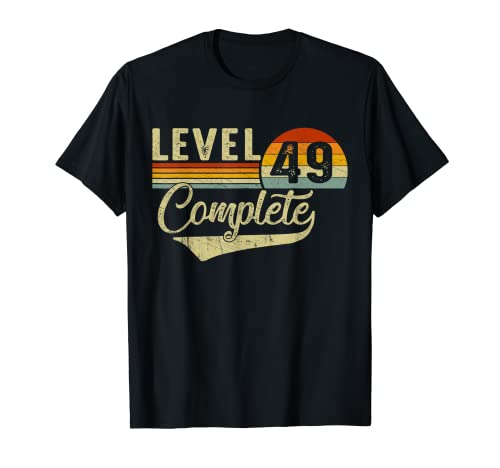 Livello 49 Completa Retro Video Gamers Coppia 49 ° Anniversario Maglietta