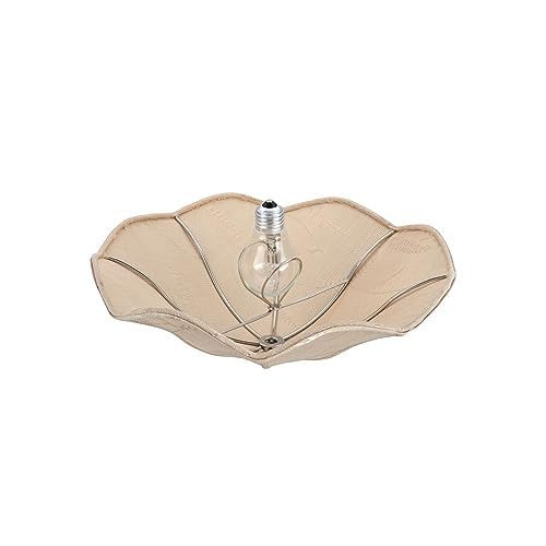 Image of Aspen Creative 39005A Ceiling Clip-on Lamp Shade, Transitional Design in Yellowish Brown, 13 inch Diameter x 5 inch Height