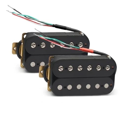 エレキギターピックアップ エレキギター ダブルコイルハムバッカーエレキギターピックアップ 4 伝導シールド付きブリッジ-15K またはネック-7.5K ピックアップ(B)