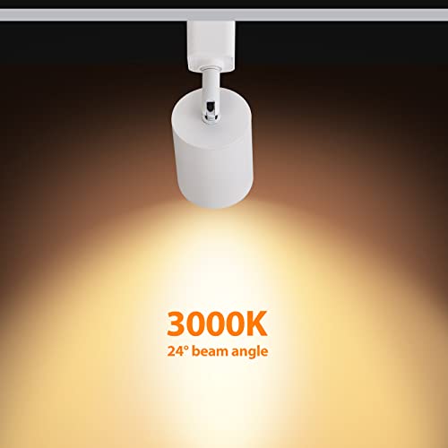 VANoopee 10W Dimmable LED Track Lighting Heads H Type Track Light Replacement Fixtures Bright 3000K Warm White Ceiling Spotlight for Accent Task Art, Flicker Free CRI90+ 24° 800lm White, Pack of 8 by VANoopee - Image 5