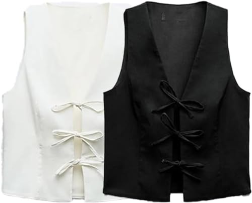 Women's Casual Elegant Slim Fit Vest V-Neck Sleeveless Simple Solid Tops2