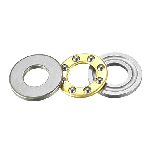 Uxcell F7-15M Thrust Ball Bearings 7Mm X 15Mm X 5Mm Chrome Steel Single Direction 4Pcs #TOP3