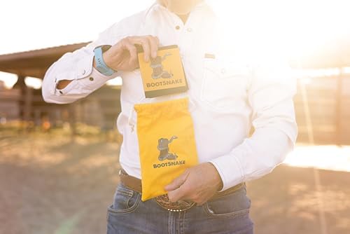 Bootsnake Cowboy Boot Accessory Strap, Reduces Boot Lines, Keeps Pant Legs Smooth, Blocks Dirt and Debris (Yellow, Standard) - 5