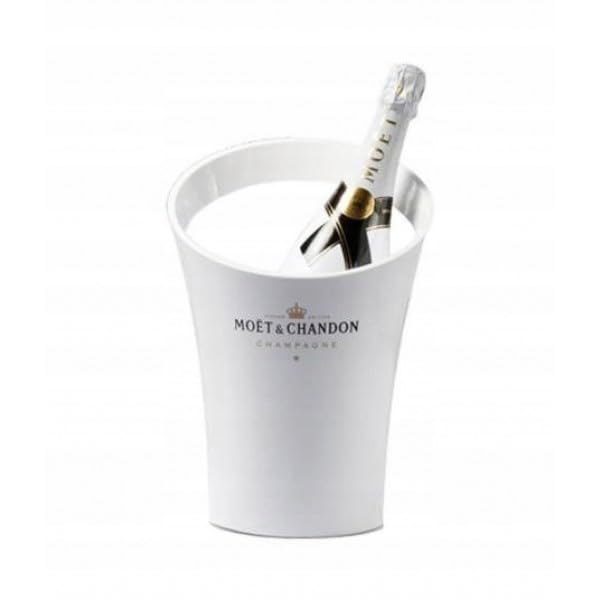 Seau à Champagne en Acrylique Blanc - 30 cm de Hauteur - Idéal pour Restaurants, Bars et Usage Personnel