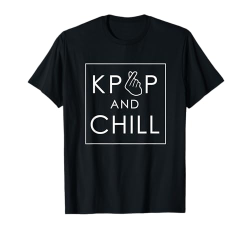 Kpop and Chill Carino Coreano K Pop Music Fan Regalo 2 Maglietta
