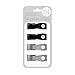 All4Ella Baby Blanket Stroller Clips (4 Pack) | Hooks Muslin to Stroller | Australian Baby Product | Infant/Toddler | Black/Grey