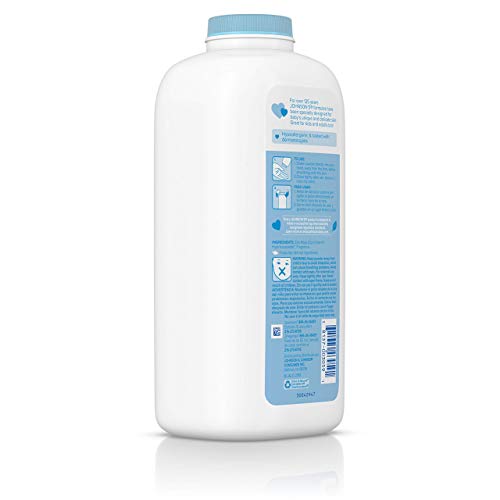 Image of Johnson's Baby Powder with Naturally Derived Cornstarch Aloe & Vitamin E, Hypoallergenic, 22 oz (Pack of 6)