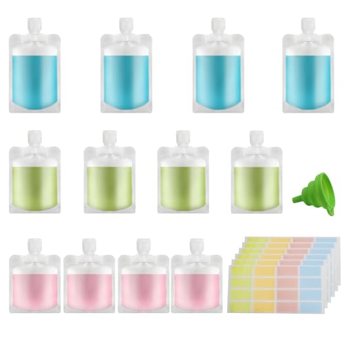 KQDRAVINE 12 Quetschbeutel, Handgepäck Flüssigkeiten, Reisegröße...