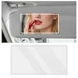 HD Car Mirror Vanity,5.90×3.12 Inch Self-Adhesive Car Visor Mirror for Makeup,Portable Shatterproof Cars Accessories for Women Cars Vanity Mirrors for Auto Truck SUV (Ordinary Style)