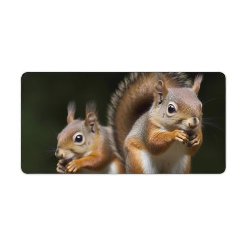 Mouse pad grande antideslizante 60 x 30 cm diseño ardilla
