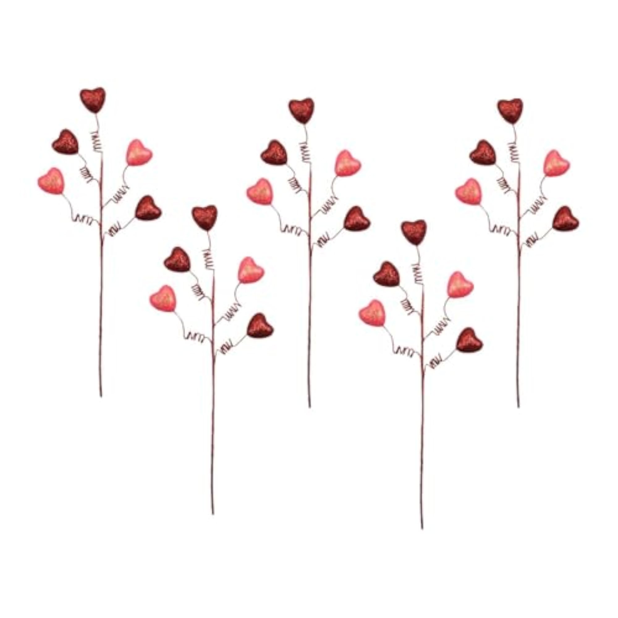 Artificial Valentine's Day Heart Picks for Table Centerpieces