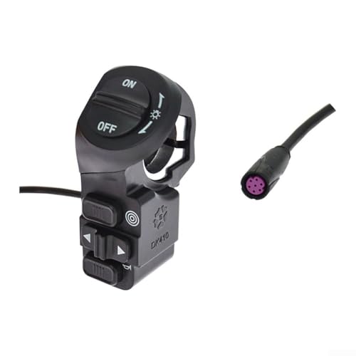 Interrupteur de vélo électrique, 3 en 1 pour guidon de 8,5 x 5,4 x 3,4 cm avec câble de 32 cm pour phare clignotant pour klaxon 12 V-72 V 22,2 mm