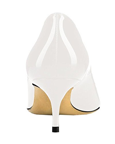 SAMMITOP Women's Kitten Heel Pumps,Pointed Toe Slip On Shoes,Ladies Office Daily Dress Pumps 6.5CM4