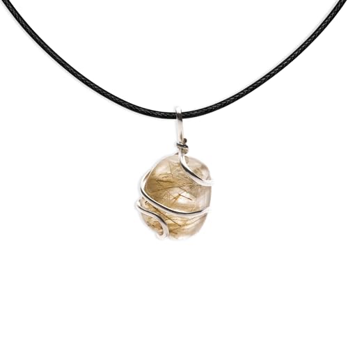 AYANA Golden Rutilated Quartz Necklace for Women -...