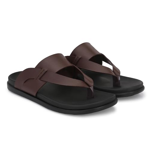 Image of Centrino Sandal for Men | Grip Insole for Stability | Modern slipper Look with Straps | Comfortable Casual look sandal for Men's (9281)