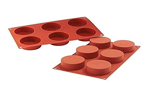 Silikomart SF127 Cylinders Stampo in Silicone h45mm, Ø70mm, Rouge Brique, 30.1 x 17.5 x 1.7999999999999998 cm