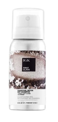 Image of IGK FIRST CLASS Charcoal Detox Dry Shampoo Deluxe | Volume + Soothes Scalp + Balance Oil | Vegan + Cruelty Free | 1 Oz