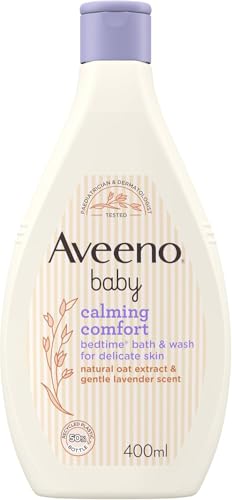 Aveeno Baby Calming Comfort Bedtime Bath and Wash, 400ml (Pack of 1)