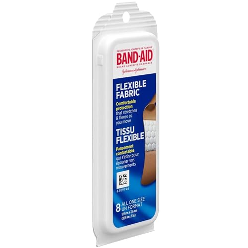 Image of Band-AID Flexible Fabric Bandages One Size Travel Pack, 8 Each (Pack of 24)