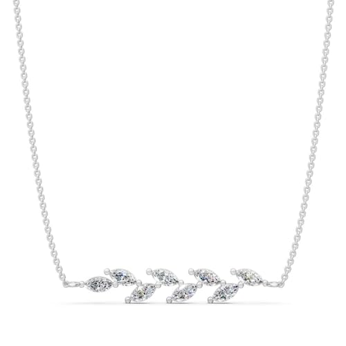 Image of Miss Highness 925 Silver Leaf Pendant Necklace for Women & Girls | Minimal Daily Wear | Silver Jewellery With Authenticity Certificate | Gift for Girlfriend Wife | With Chain Pendant