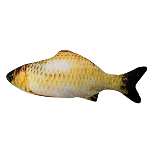 Gato Peixe Brinquedo,gato peixe flexível elétrico com bolsa Catnip - Simulação pelúcia realista Brin