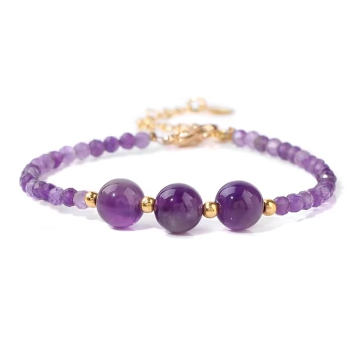 YCTTKDD Bracciale con Perline in Pietra Naturale Bracciale con Perline sfaccettate in lapislazzuli Occhio di Tigre da 3 mm per Donna Uomo