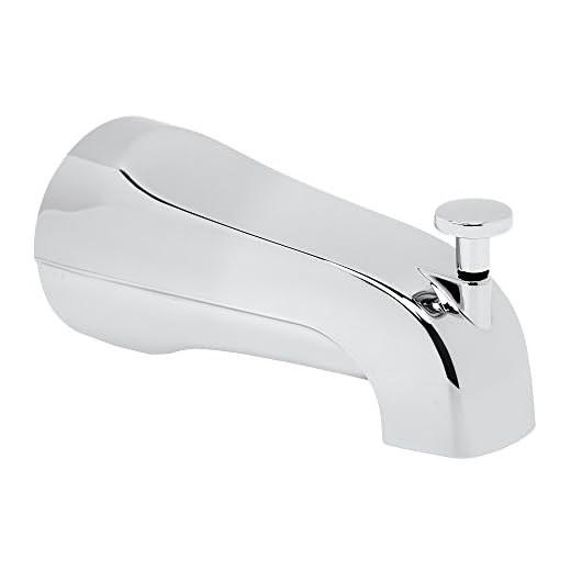 American Standard 8888026.002 Bath Slip-On Diverter Tub Spout, 4 in, Polished Chrome (For 1/2" copper water tube)