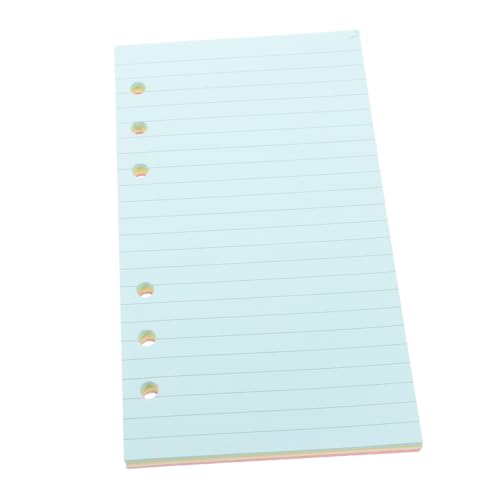 ZUNOXAZ カラフル罫線入りルーズリーフ紙入り ノートブック用フィラー 楽しいプランナーやジャーナル作成に