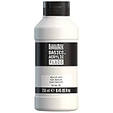 Liquitex BASICS Acrylic Fluid Paint, 250ml (8.5-oz) Bottle, Iridescent White