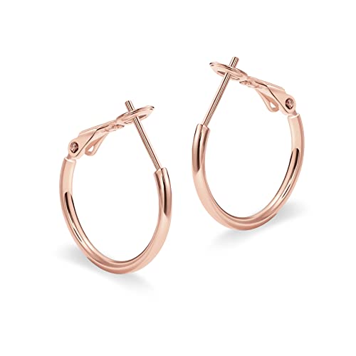 Image of PAVOI Gold Hoop Earrings for Women, 14K Gold Plated Paddle-Back Hoops