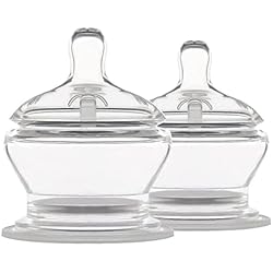 PopYum Stage 3 Fast Flow Anti-Colic Nipples, 2-Pack, 6+ Months | 100% Soft Silicone, Natural Latch, Breast-Like, Bottle Replacement Nipple