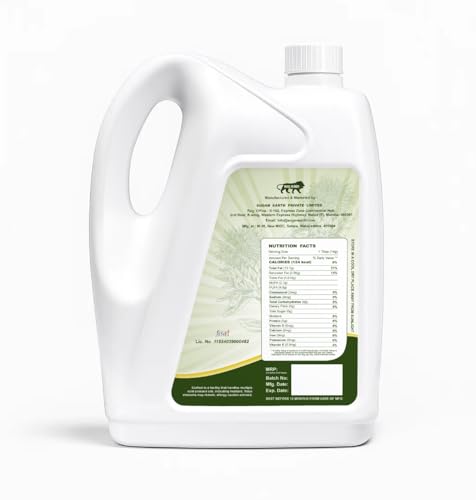 Image of Sugan Earth safflower oil cold pressed 4.5 litre for cooking, 100% Pure, Natural | Wood Pressed Kardai Tel Kusum Oil | Rich in Omega-6 | Single Filtered | Heart-Healthy & Nutrient Rich | Chemical-Free & Unrefined | Suitable for Cooking & Skincare
