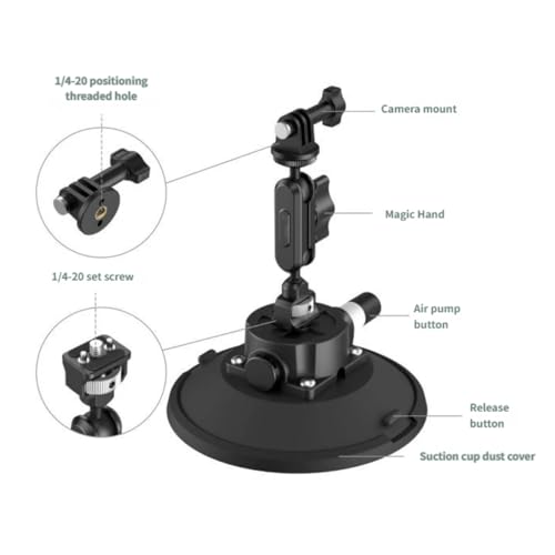 Soporte multiusos con ventosa de 6 pulgadas para cámara X5 X4 X2 action 5