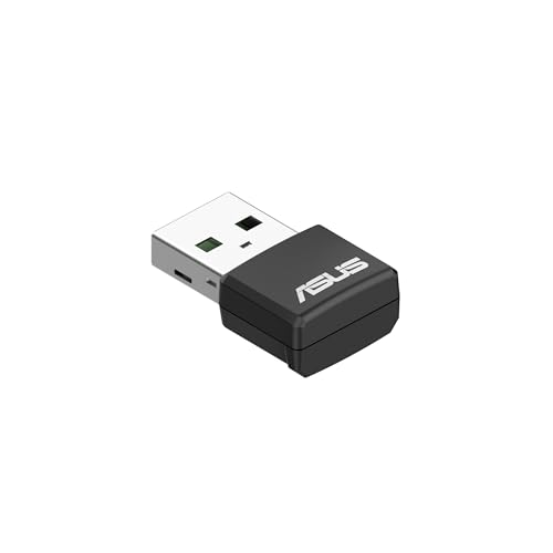 ASUS AX1800 Dual-Band AX1800 WiFi 6 Nano USB Adapter Plug and Play WPA3 Network Security 5GHz Frequency Band Compatible with Windows 10 & 11 TAA Compliant (USB-AX57 Nano)