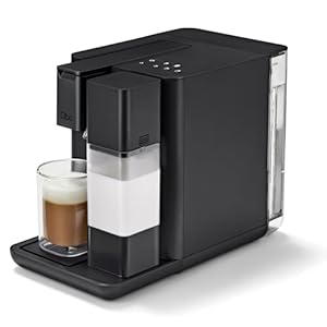 Tchibo Qbo MILK MASTER Premium Kapselmaschine für Cappuccino, Espresso, Caffè Crema, Caffè Grande, Milchschaum auf Knopfdruck mit abnehmbarem Milchtank 300ml, mit Abschaltautomatik, Velvet Black
