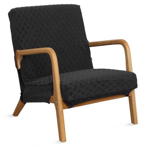SONNACH Stretch Arm Chair Covers,Mid-Century Modern Chair Cover Reading Armchair Covers,Upholstered...