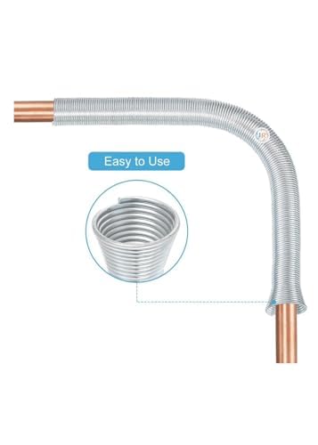 Spring Tube Bender for Pipe O.D. 5/8'', Bending Spring for Copper Tubing, Spiral Spring Bender for Copper, Aluminum and Thin Wall Steel Tubing, Silver 3