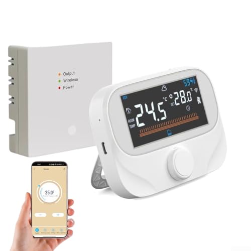 Controlador programable inteligente de la temperatura de la caldera de WiFi, para el termóstato de la sala de aplicaciones Tuya con la exhibición de la humedad y la función de memoria del fallo