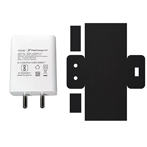 Image of AtOdds - Compatible for Vivo Flash Charger (44W) - Charger /Adapter Skin Wrap (MatteBlack)