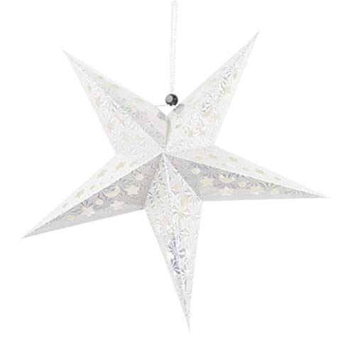 Lanterna de Estrela de Papel 3D 3D da PretyzOOM, Abajur de Pentagrama de Estrela de Papel 3D para Na