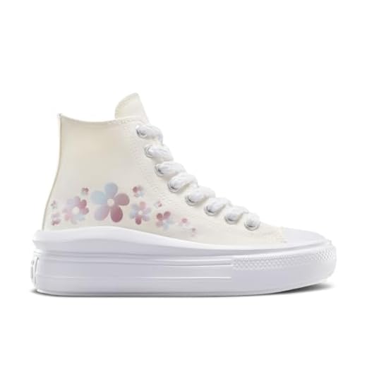 Converse Tênis feminino Chuck Taylor All Star Move cano alto plataforma, Garça/pó de orquídea, 36