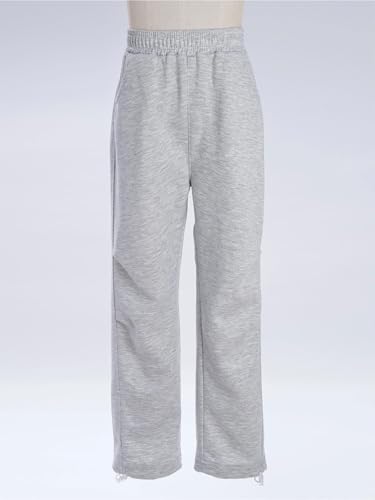 Linjinx Kids Boys Girls Sweatpants Elastic Waist Casual Sports Athletic Jogger Pants Wide Leg Trousers with Pockets4