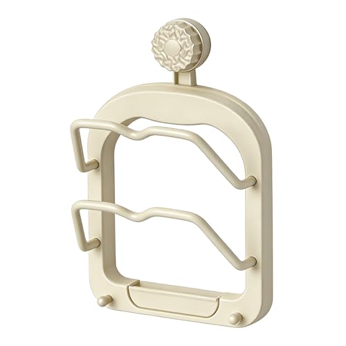 Organizador de tapa de olla, herramienta de almacenamiento montada en la pared sin taladro, organizador de tapa de sartén, para el hogar, cocina, interior, armario, puerta, encimera, cocina, cocina