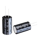 uxcell 12pcs 4700uF 63V 22x40mm Electrolytic Capacitor Radial Leads Aluminum mfd Micro Farad Capacitors for Power Supplies Audio Amplifiers Lighting Systems Circuit Board