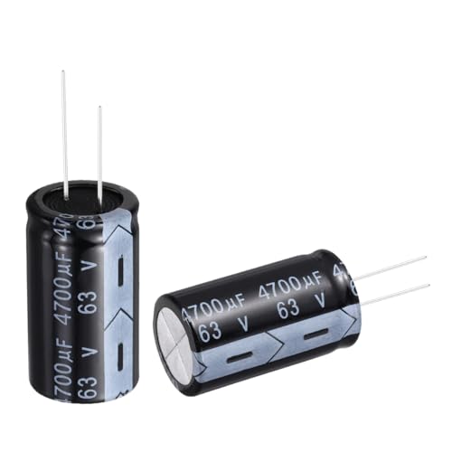 sourcing map 4700uF 63V 22x40mm Electrolytic Capacitor, Radial Leads Aluminum Capacitors for TV, LCD Monitor, VCD, 12Pcs