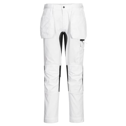 Pantalon stretch WX2 blanc Portwest pour travailler confortablement en FR 36