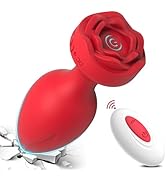 COREXPOWER Sex Toys Butt Plug Vibrator Rose Sex Toys, Vibrating Toy Plug Massage prostater W...